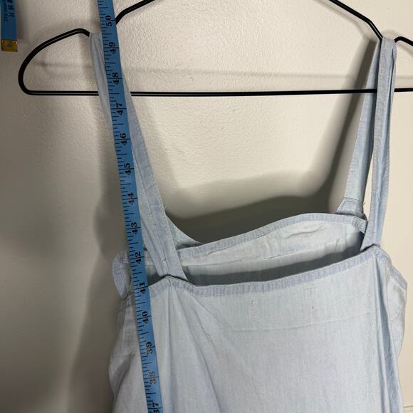 Pomander Place Tuckernuck Lola Chambray Tiered Midi Dress Size Medium - Picture 9 of 9